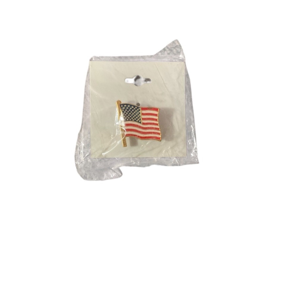 Vintage USA Flag Lapel Pin Patriotic American Pinback Tie Tac NEW